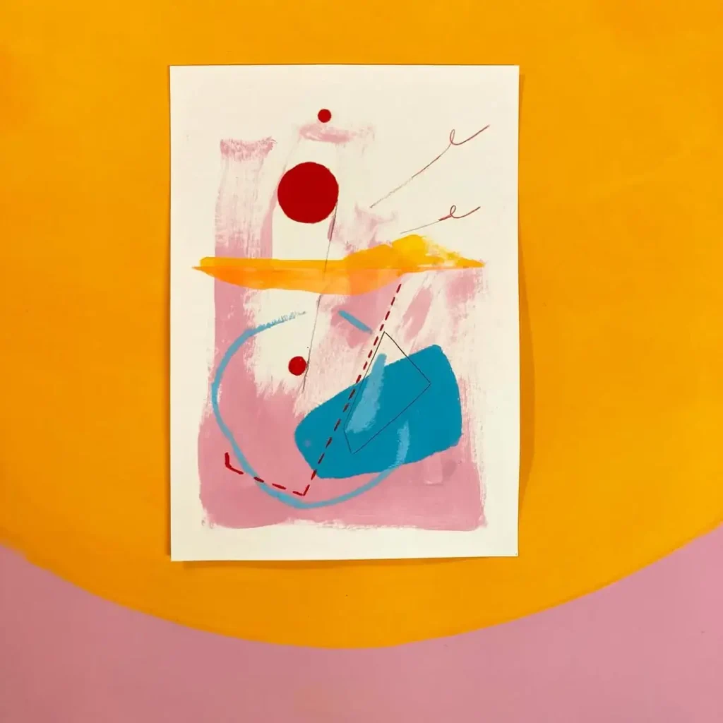 PASSAGE Little serie - mix media on paper 14,8x 21 5