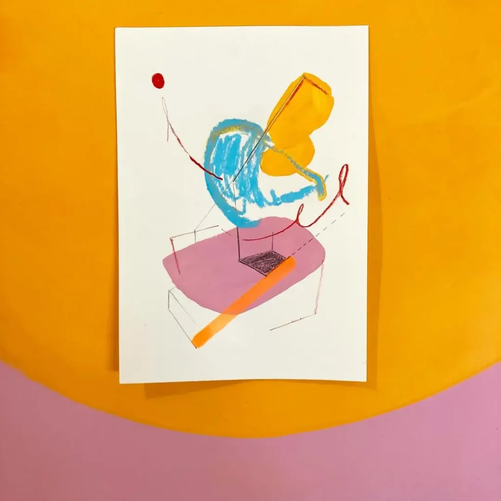 PASSAGE Little serie - mix media on paper 14,8x 21 6