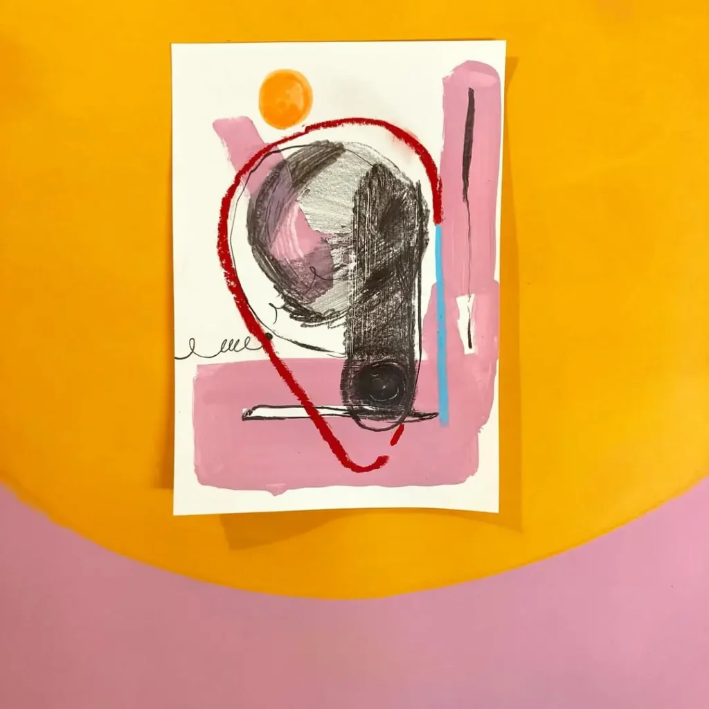 PASSAGE Little serie - mix media on paper 14,8x 21 7